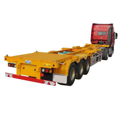 4 Assen Lage Vlakke Halve Aanhangwagen Lage Bed Vlakke Aanhangwagen 60 Tonnen Voor Uw Voordeel