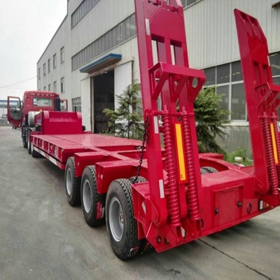 3 assen 50 ton 60 ton laaggelegen half-truck aanhangwagens voor het vervoer van zwaar materieel