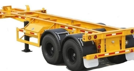20ft container skelet half-trailer met medium duty 5,5 ton vrachtwagen-trailer chassis