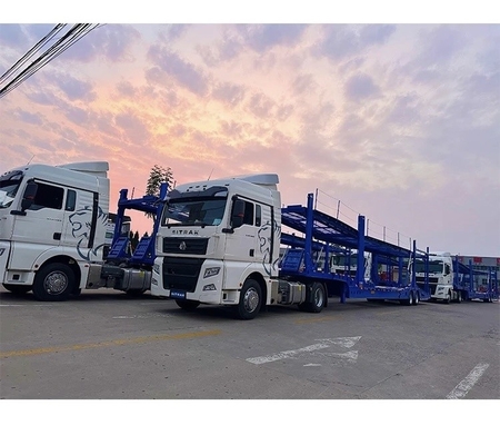2 assen 80 ton Autotransport Truck middot Trailer voor zwaar staal vervoer