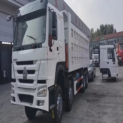 Gebruikte tweedehands 6*4 HOWO 371HP Dump Tipper Truck Manual Window Tubeless Tire Design