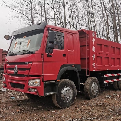 10.2 ton Gebruikte HOWO 371HP Dump Truck Rechtsrijden 8X2 Tipper Truck voor mijnbouw 30 ton