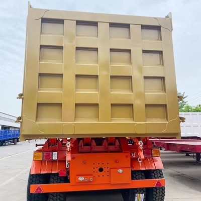Klantenbehoefte aangedreven staal 3-assige dump truck dump half-trailer met hydraulische cilinder