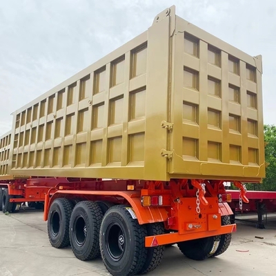 Klantenbehoefte aangedreven staal 3-assige dump truck dump half-trailer met hydraulische cilinder