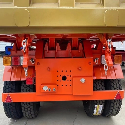 Klantenbehoefte aangedreven staal 3-assige dump truck dump half-trailer met hydraulische cilinder