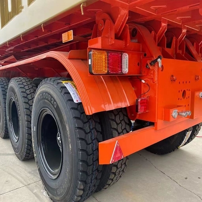 Klantenbehoefte aangedreven staal 3-assige dump truck dump half-trailer met hydraulische cilinder