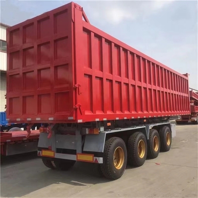 50 ton 60 ton en 80 ton capaciteit 4 assen dumptrailer voor platte bezorgdiensten