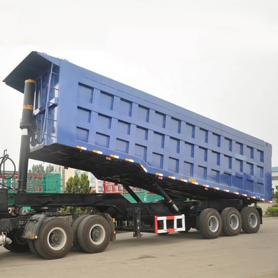 Aanpasbaar staal 35 40 M3 Steen Transport Tipper Trailer Achterste Tilting Semi-Trailer
