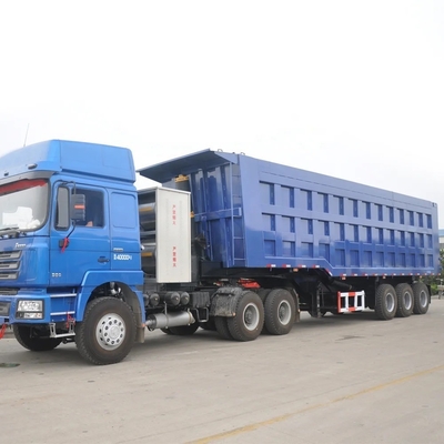 Aanpasbaar staal 35 40 M3 Steen Transport Tipper Trailer Achterste Tilting Semi-Trailer