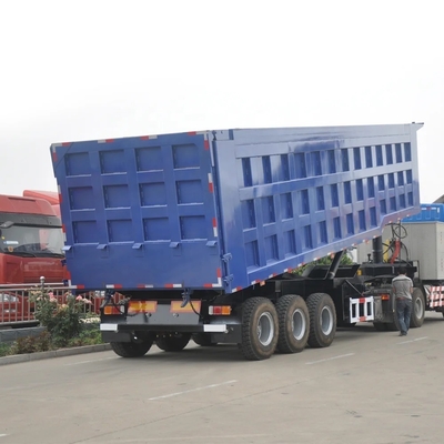 Aanpasbaar staal 35 40 M3 Steen Transport Tipper Trailer Achterste Tilting Semi-Trailer