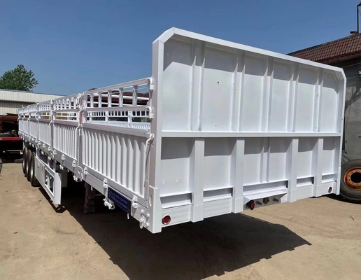 Lichte werkzaamheden 5,5 ton Warm 3-4-as zijwand aanhangwagen hek vrachtvervoer half-aanhangwagen
