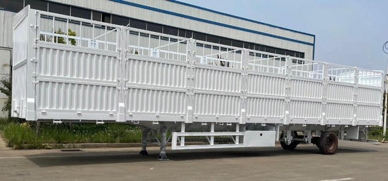Lichte werkzaamheden 5,5 ton Warm 3-4-as zijwand aanhangwagen hek vrachtvervoer half-aanhangwagen