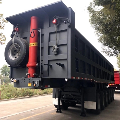 Zelfdompende 6-assige dumptrailer dumptruck transport half-trailer voor zware ladingen