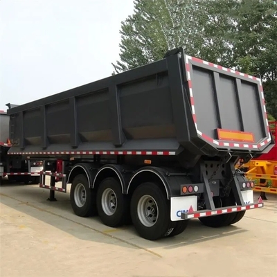 U-vorm kantelende achterdumptrailer 50 60 80 ton Hydraulische kantelmachine met aanpassing