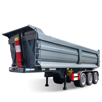 U-vorm kantelende achterdumptrailer 50 60 80 ton Hydraulische kantelmachine met aanpassing
