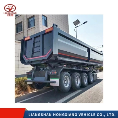 80 ton 4 assen U-vorm dumptruck aanhangwagens/half-aanhangwagens voor vrachtvervoer Goed