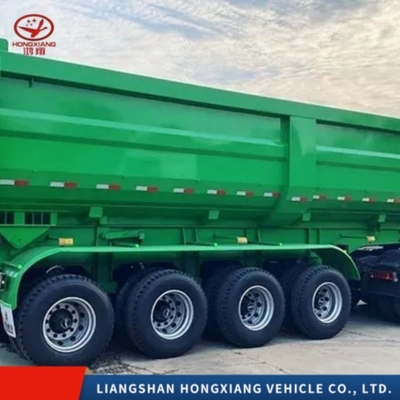 80 ton 4 assen U-vorm dumptruck aanhangwagens/half-aanhangwagens voor vrachtvervoer Goed