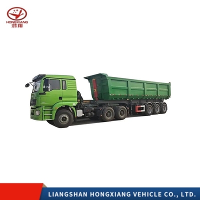 Semi-tipper-aanhangwagen van het type van een bestelwagen 35cbm 60 ton achterste dumptruck-aanhangwagen voor het transport van grote hoeveelheden
