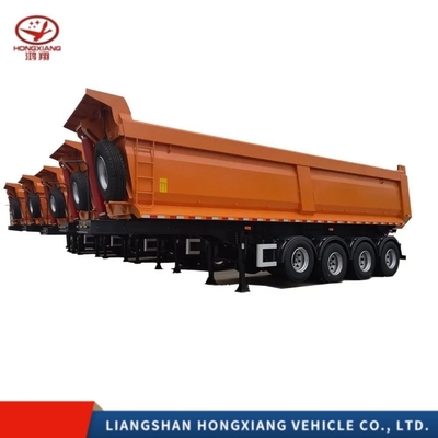 Semi-tipper-aanhangwagen van het type van een bestelwagen 35cbm 60 ton achterste dumptruck-aanhangwagen voor het transport van grote hoeveelheden