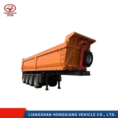 Semi-tipper-aanhangwagen van het type van een bestelwagen 35cbm 60 ton achterste dumptruck-aanhangwagen voor het transport van grote hoeveelheden