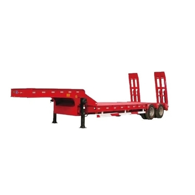 50-100 ton zware vrachtwagen met gooseneck, half-aanhanger met een laagbed, met handmatig landingsbeen