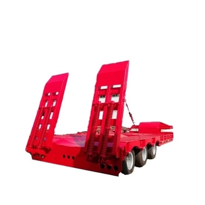 50-100 ton zware vrachtwagen met gooseneck, half-aanhanger met een laagbed, met handmatig landingsbeen