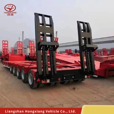 Gelieve de klantenservice te raadplegen voor Flatbed 3axels 80tons Lowbed Trailer Low Bed Semi Trailer