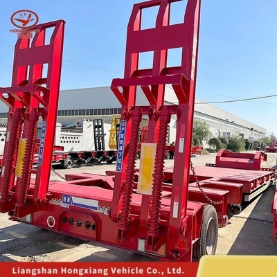Aanpassing 80 ton 3 assen Uitbreidbare 17m laaggelegen halve aanhanger met 12r22.5 banden