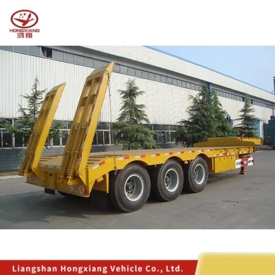 60 tot 80 ton laagbelader Truck Lowbed Semi-Trailer met kruisarm type ophangingssysteem