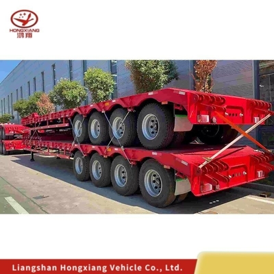 60 tot 80 ton laagbelader Truck Lowbed Semi-Trailer met kruisarm type ophangingssysteem