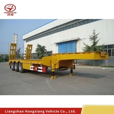 60 tot 80 ton laagbelader Truck Lowbed Semi-Trailer met kruisarm type ophangingssysteem