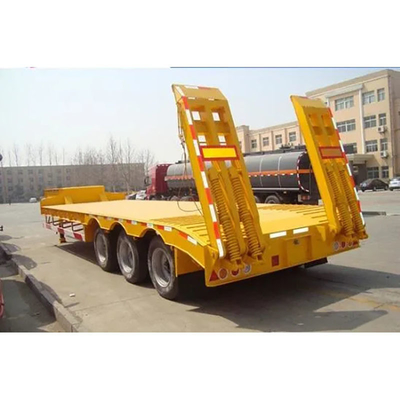 Laagste 3 assen 14m 40ft platbed laag bed half-trailer met ABS anti-blokkering rem systeem