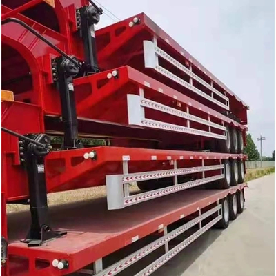 Laagste 3 assen 14m 40ft platbed laag bed half-trailer met ABS anti-blokkering rem systeem