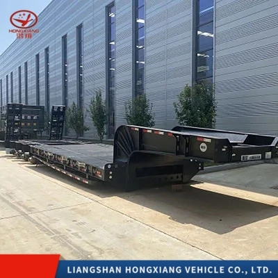 Semi-trailers met een laag bed van 60 ton met ABS-remsystemen en een plat bed