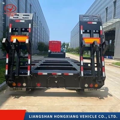 Semi-trailers met een laag bed van 60 ton met ABS-remsystemen en een plat bed