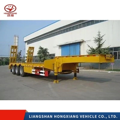 Semi-trailers met een laag bed van 60 ton met ABS-remsystemen en een plat bed