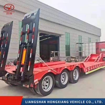 Semi-trailers met een laag bed van 60 ton met ABS-remsystemen en een plat bed