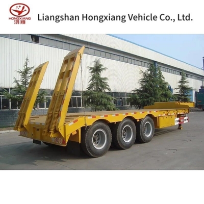 40ft laag bed aanhangwagen afmetingen 35 ton half vrachtwagen aanhangwagen met twee snelheid landing been
