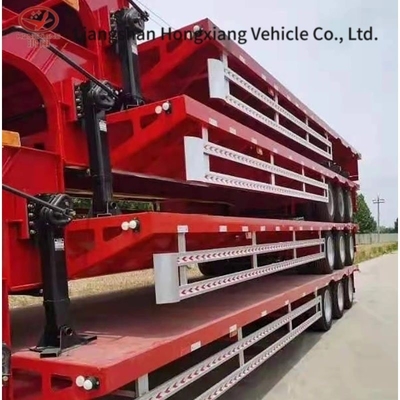 Semi-trailer met loopvlak 2240mm 13m 60-80t laag bed voor zware apparatuur Lowboy platbed Semi-trailer