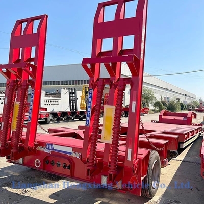 Aanpassing 3 as laag bed half-trailer laag platbed zwaar materieel drager gemaakt