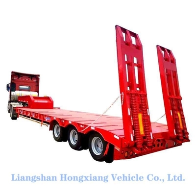 3 assen 60 ton lage platbed half-trailer/laagbed-trailer met 1 jaar naverkoopservice