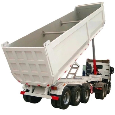 1 Semi-trailer Op maat gemaakte kantelgravel Semi-bottom Gooseneck Dump Haulers voor vrachtwagen