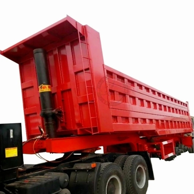 1 Semi-trailer Op maat gemaakte kantelgravel Semi-bottom Gooseneck Dump Haulers voor vrachtwagen