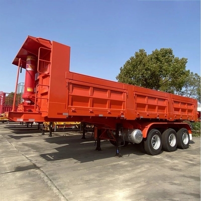 1 Semi-trailer Op maat gemaakte kantelgravel Semi-bottom Gooseneck Dump Haulers voor vrachtwagen