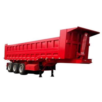 Dump Semi-trailer met staal ophangingssysteem rechthoekig gevormd eind achterste kantel