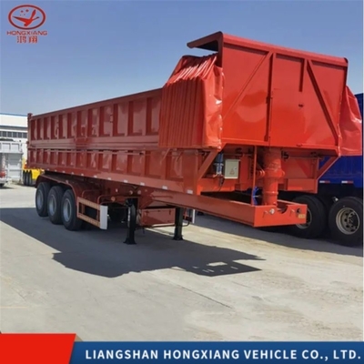 3 Assen Zelfdumping Transport Rollover Type Semi Steel ISO aanhangers voor zelfdumping