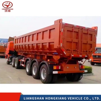 50tons Semi-trailer U-type dumptrailers voor stenen en zand volgens de behoeften van de klant