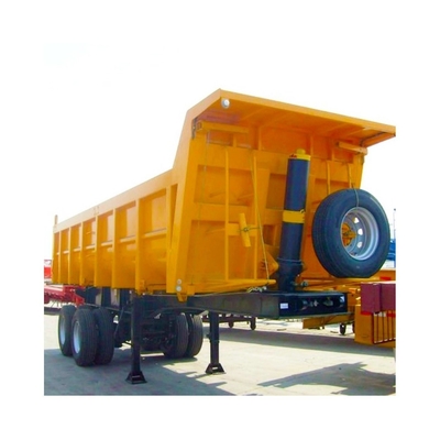 80-100 ton 45cbm achterste dumper aanhangwagen dump tipper half aanhangwagen voor het vervoer van steenkool