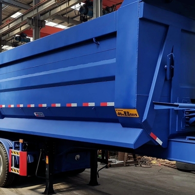 80-100 ton 45cbm achterste dumper aanhangwagen dump tipper half aanhangwagen voor het vervoer van steenkool