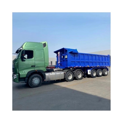 Staaldumper Achtersteilverwerper Dump Container Halve aanhanger Aanhanger met 2/3/4/6 enkelingen